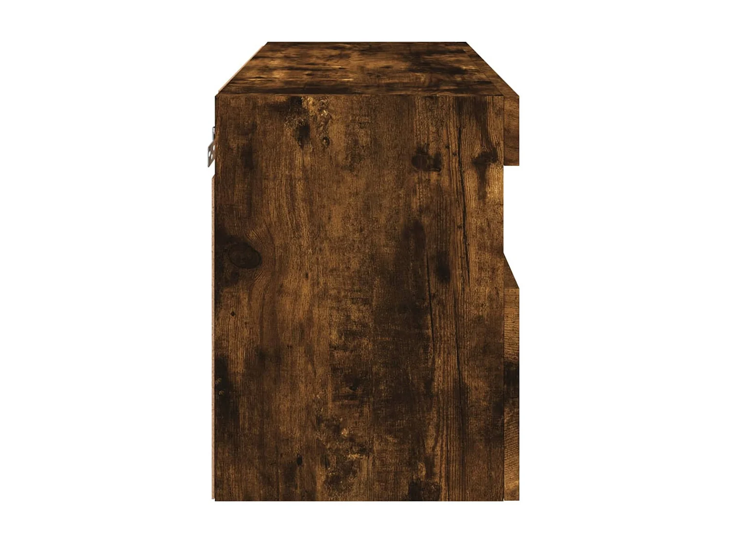 Berkfield TV Wall Cabinet with LED Lights Smoked Oak 60x30x40 cm