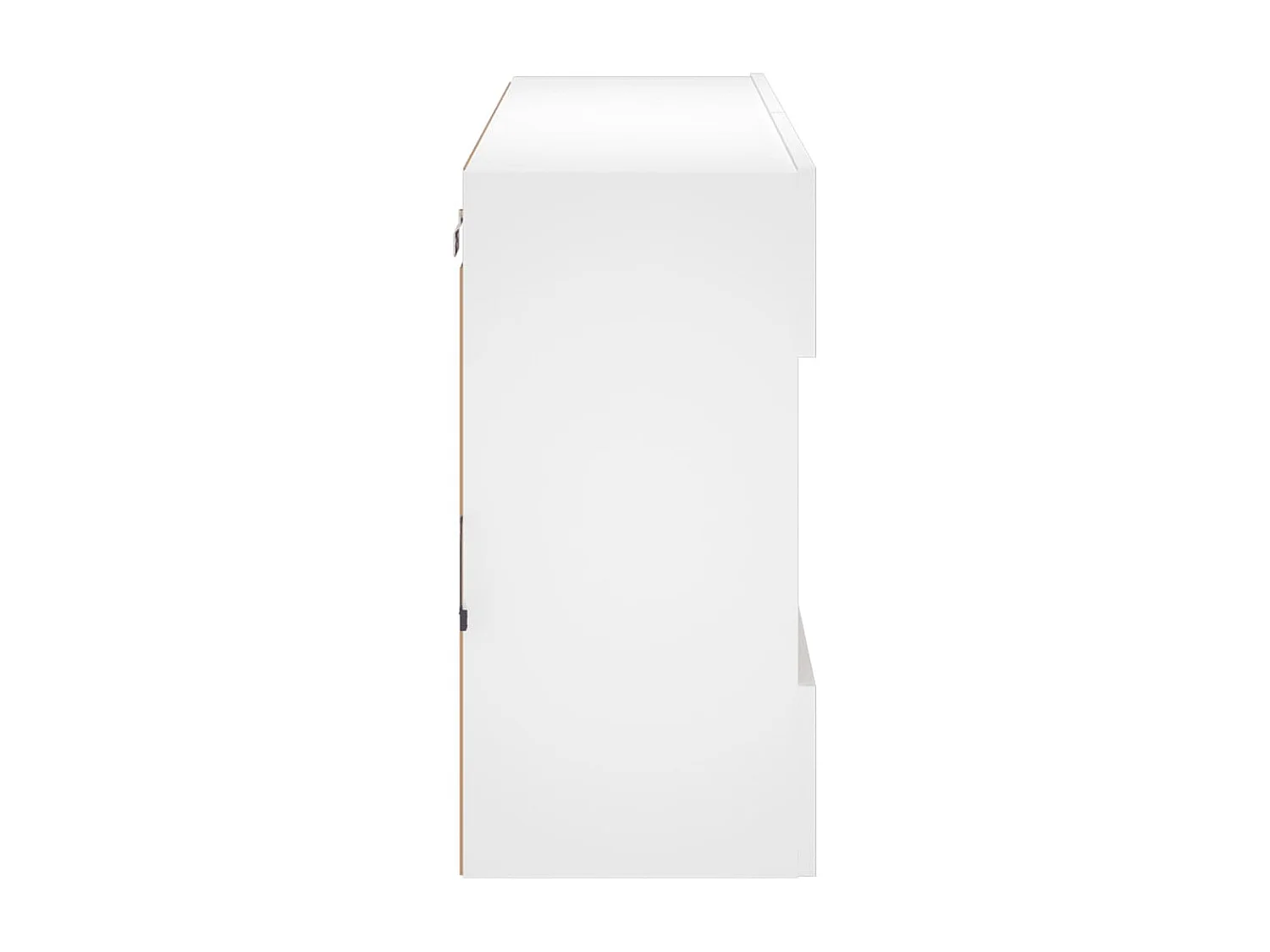 Berkfield TV Wall Cabinet with LED Lights White 98.5x30x60.5 cm