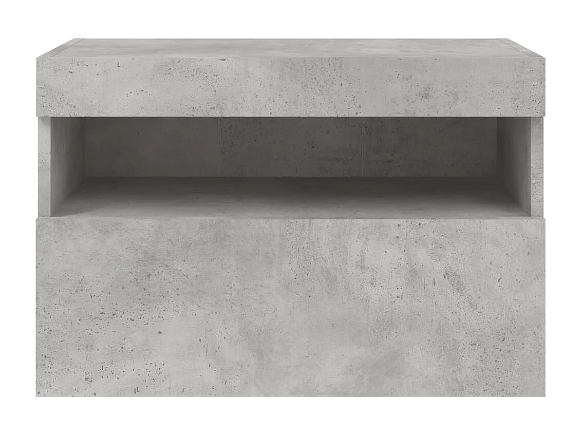 Berkfield TV Wall Cabinet with LED Lights Concrete Grey 60x30x40 cm
