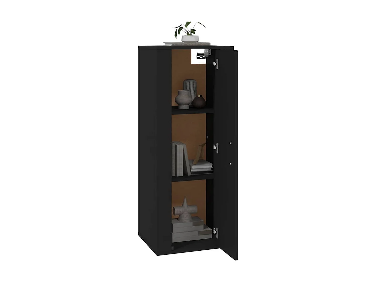 Berkfield Wall Mounted TV Cabinet Black 40x34,5x100 cm