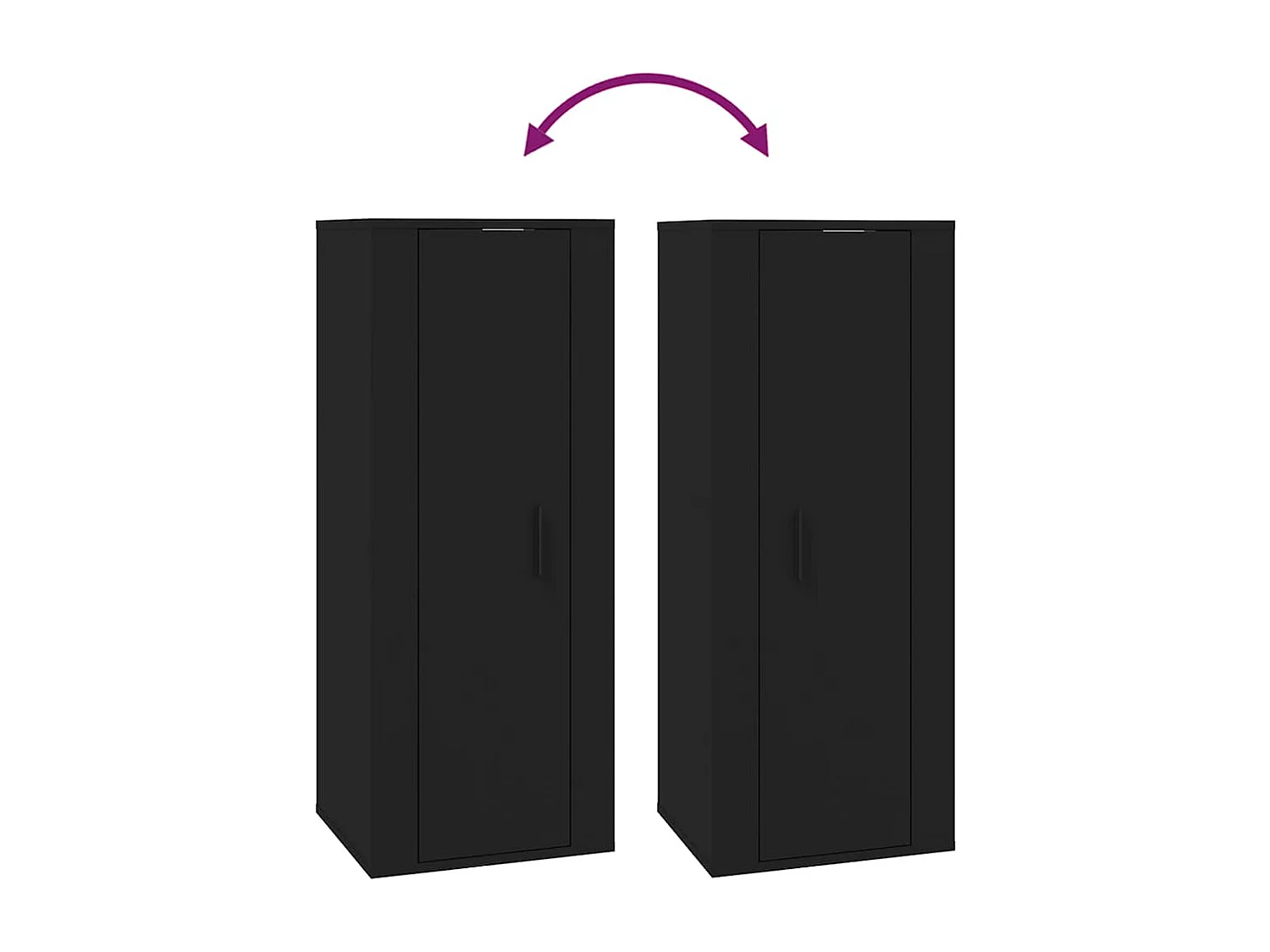 Berkfield Wall Mounted TV Cabinet Black 40x34,5x100 cm