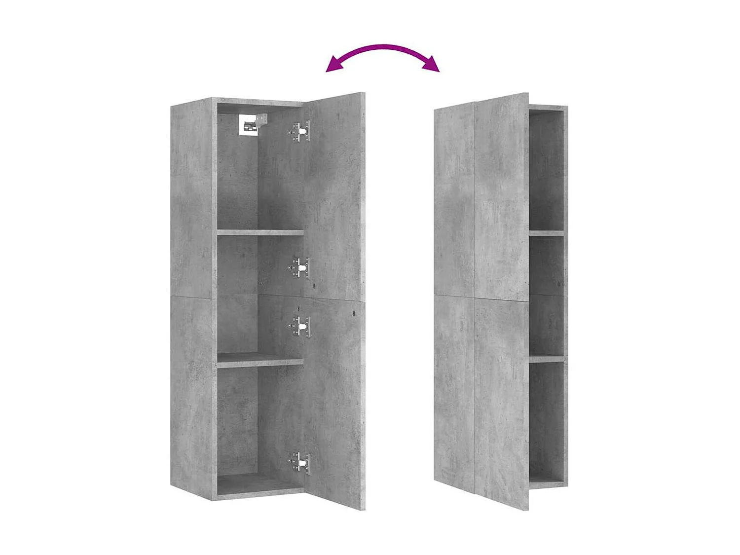 Berkfield TV Cabinet Concrete Grey 30.5x30x110 cm Engineered Wood