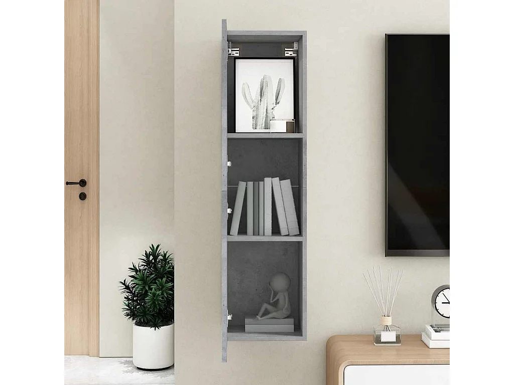 Berkfield TV Cabinet Concrete Grey 30.5x30x110 cm Engineered Wood