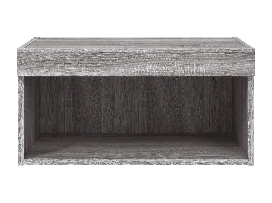 Berkfield TV Cabinet with LED Lights Grey Sonoma 60x30x30 cm