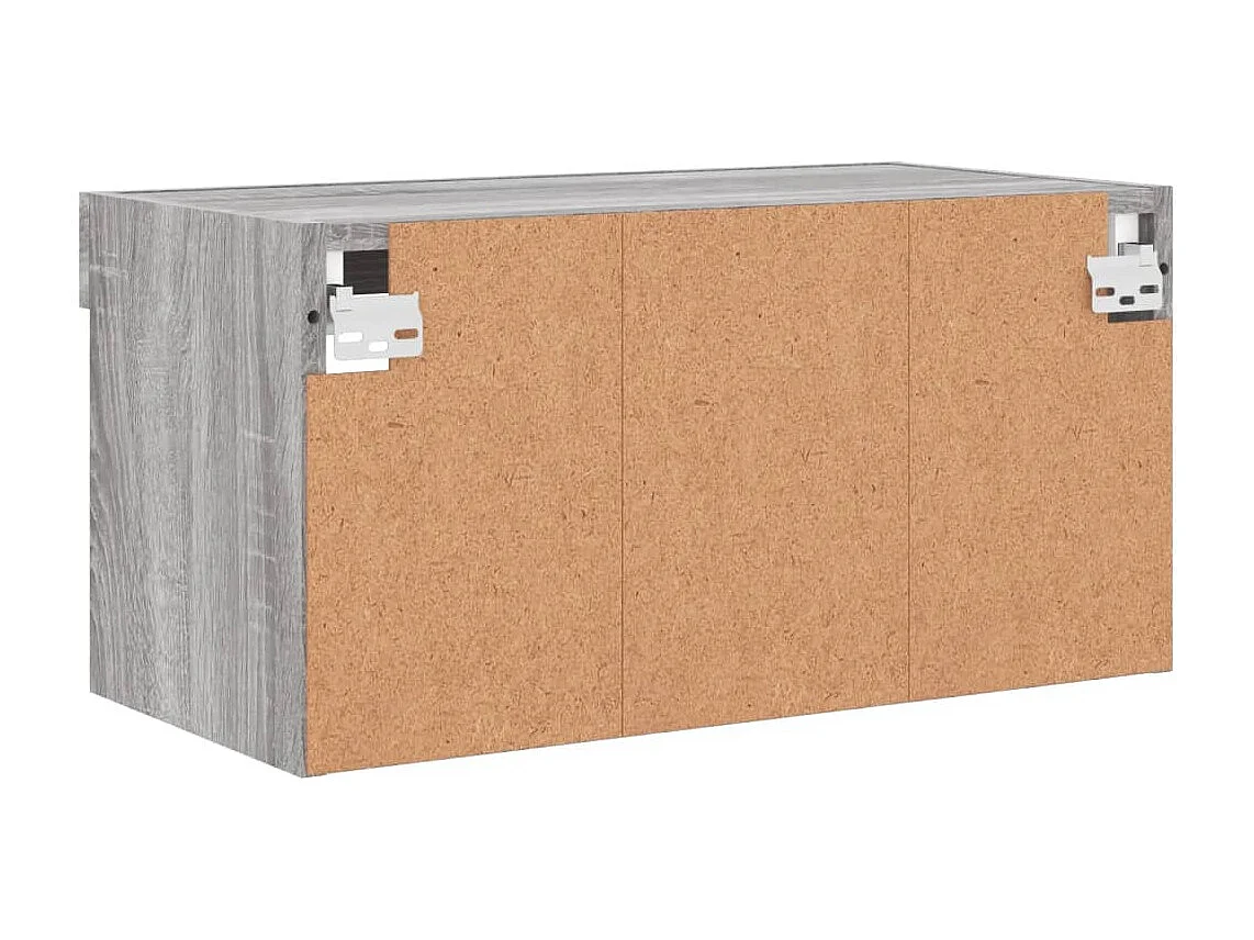 Berkfield TV Cabinet with LED Lights Grey Sonoma 60x30x30 cm