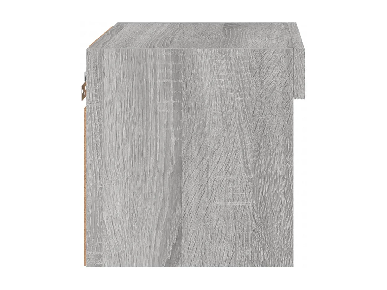Berkfield Bedside Cabinet with LED Lights Wall-mounted Grey Sonoma