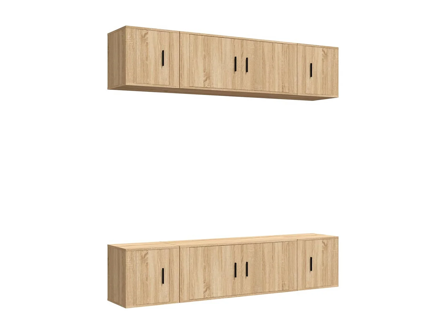 Berkfield 6 Piece TV Cabinet Set Sonoma Oak Engineered Wood
