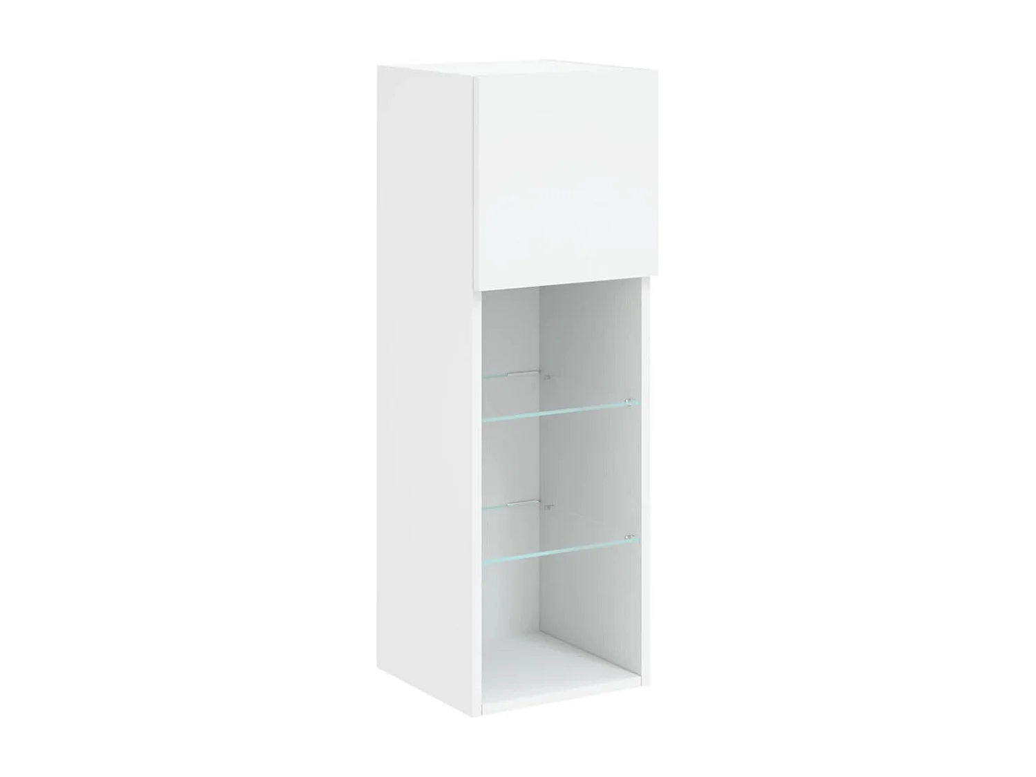 Berkfield TV Cabinet with LED Lights White 30.5x30x90 cm