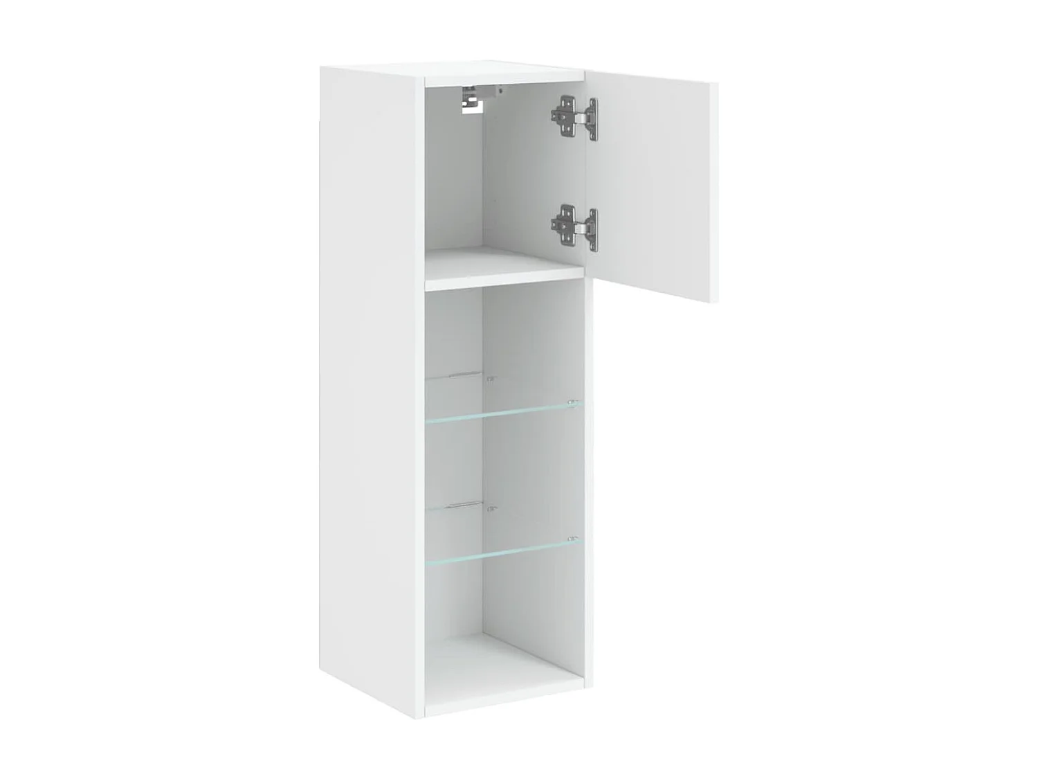 Berkfield TV Cabinet with LED Lights White 30.5x30x90 cm