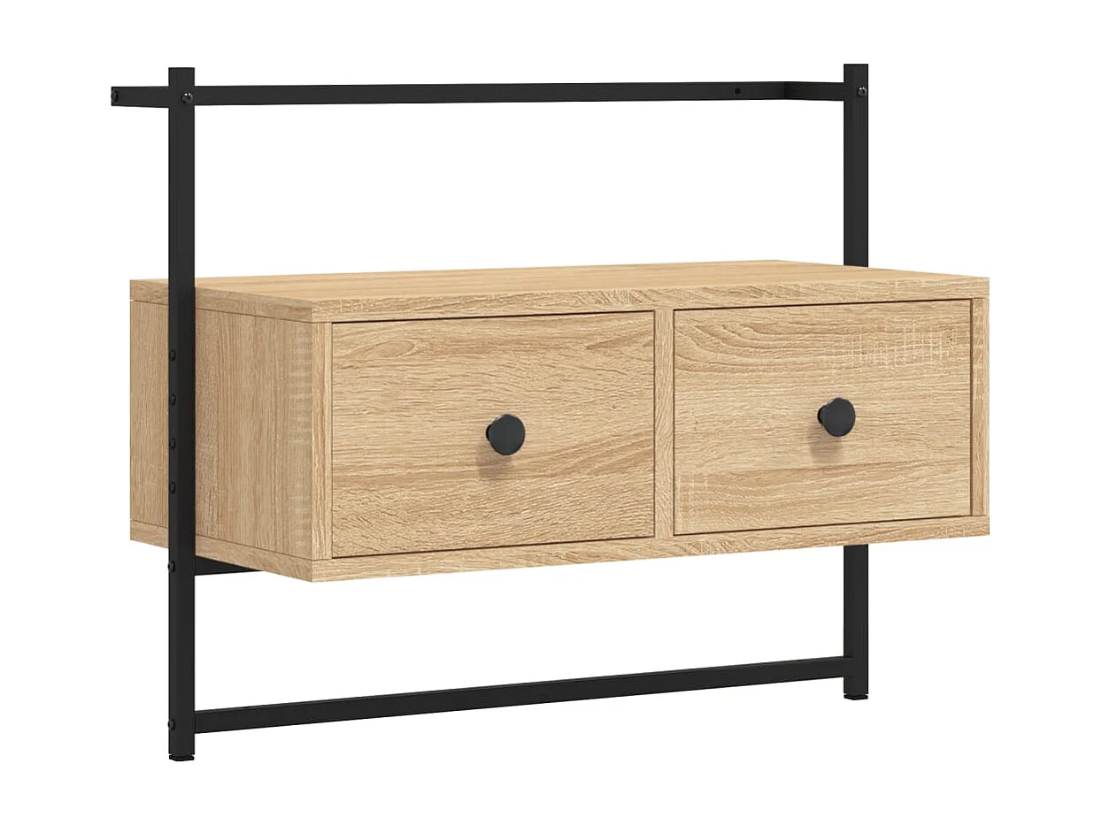 Berkfield TV Cabinet Wall-mounted Sonoma Oak 60.5x30x51 cm Engineered Wood