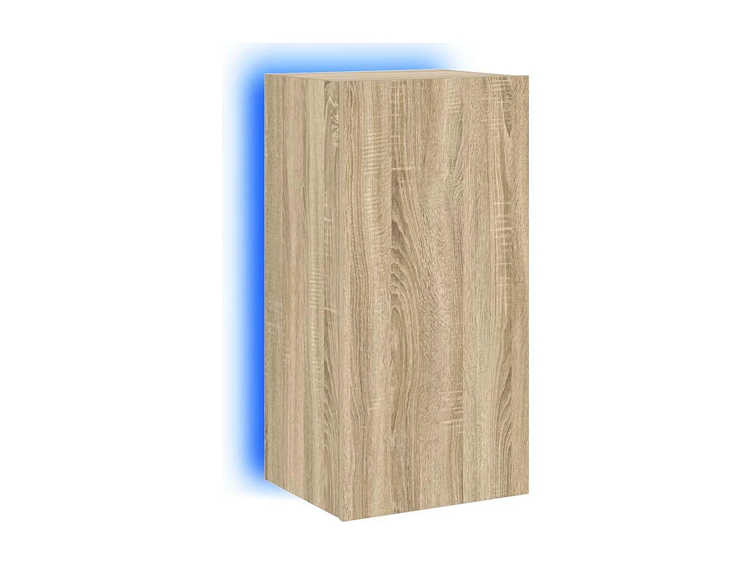 Berkfield TV Wall Cabinet with LED Lights Sonoma Oak 40.5x35x80 cm