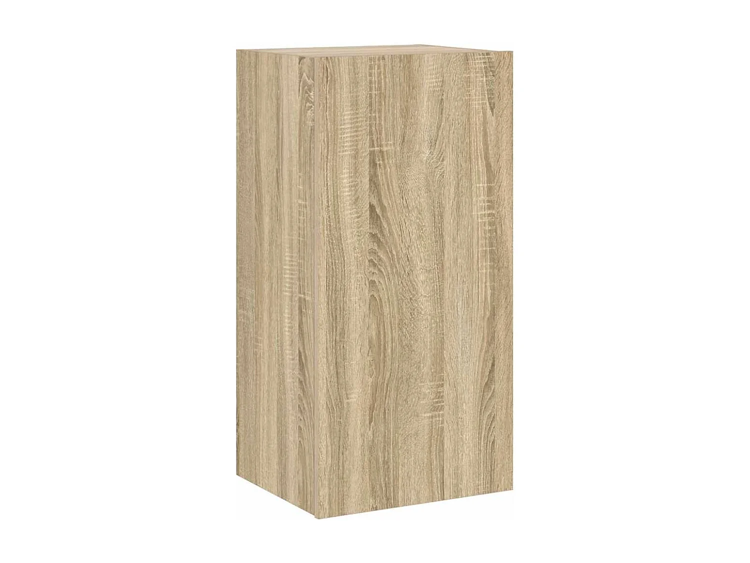 Berkfield TV Wall Cabinet with LED Lights Sonoma Oak 40.5x35x80 cm
