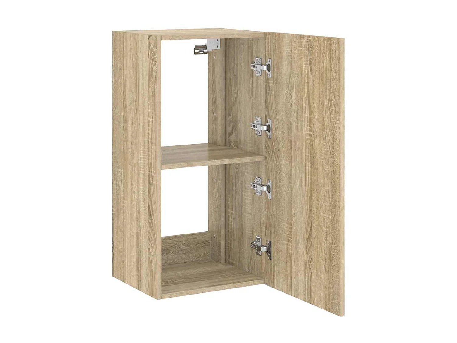 Berkfield TV Wall Cabinet with LED Lights Sonoma Oak 40.5x35x80 cm