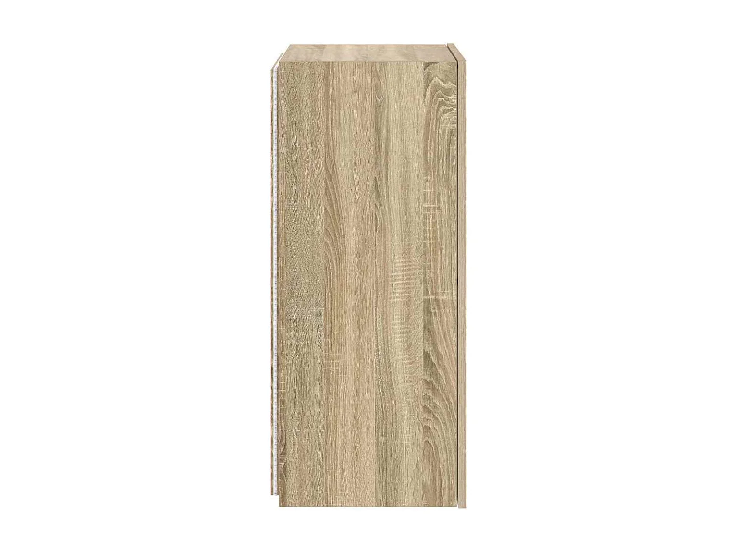 Berkfield TV Wall Cabinet with LED Lights Sonoma Oak 40.5x35x80 cm