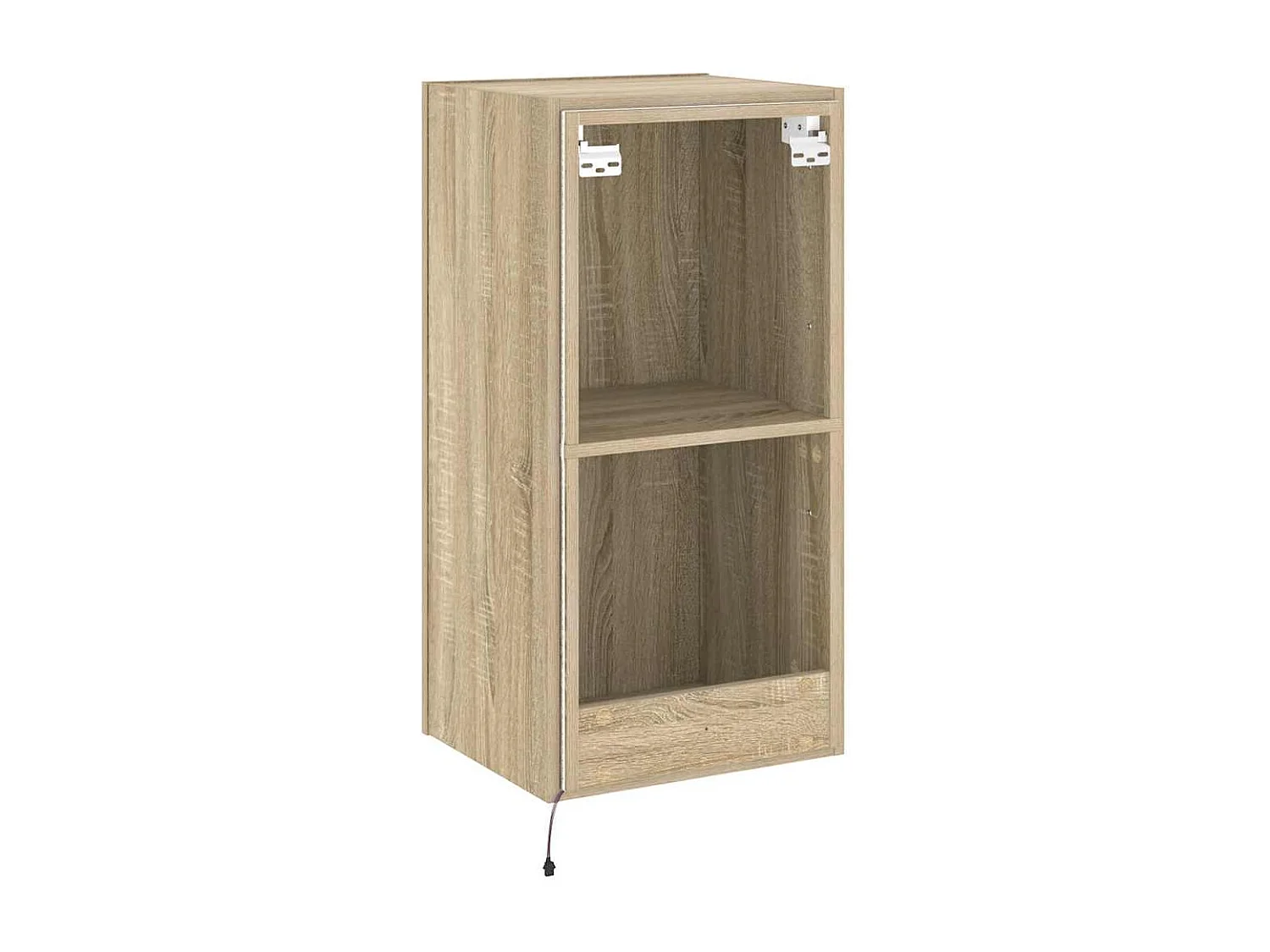 Berkfield TV Wall Cabinet with LED Lights Sonoma Oak 40.5x35x80 cm