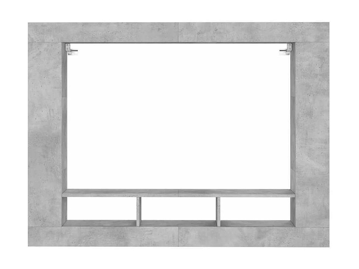 Berkfield TV Cabinet Concrete Grey 152x22x113 cm Engineered Wood