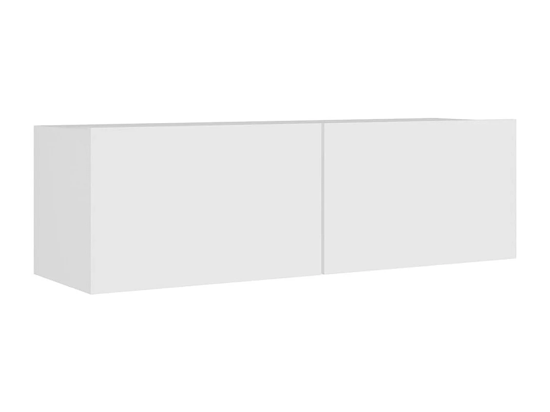 Berkfield 8 Piece TV Cabinet Set White Engineered Wood