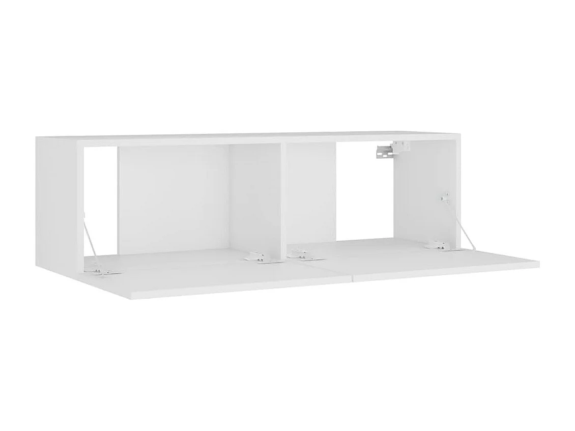 Berkfield 8 Piece TV Cabinet Set White Engineered Wood