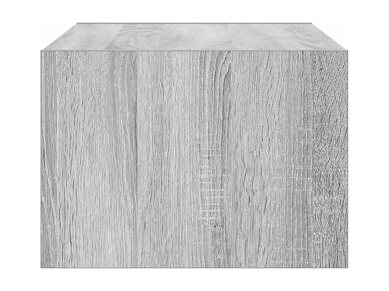 Berkfield TV Cabinet with LED Lights Grey Sonoma 75x35.5x25 cm