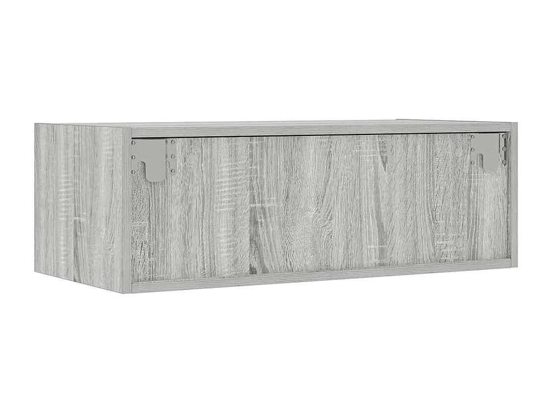 Berkfield TV Cabinet with LED Lights Grey Sonoma 75x35.5x25 cm