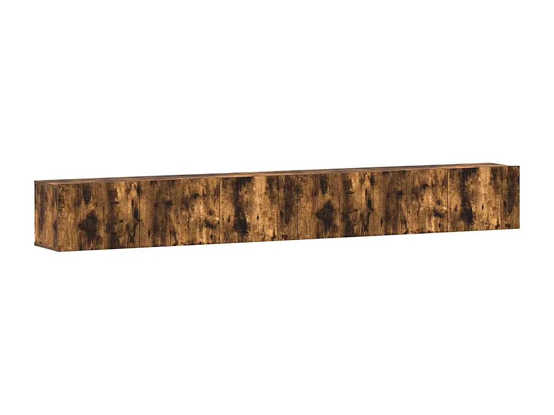 Berkfield 3 Piece TV Cabinet Set Smoked Oak Engineered Wood