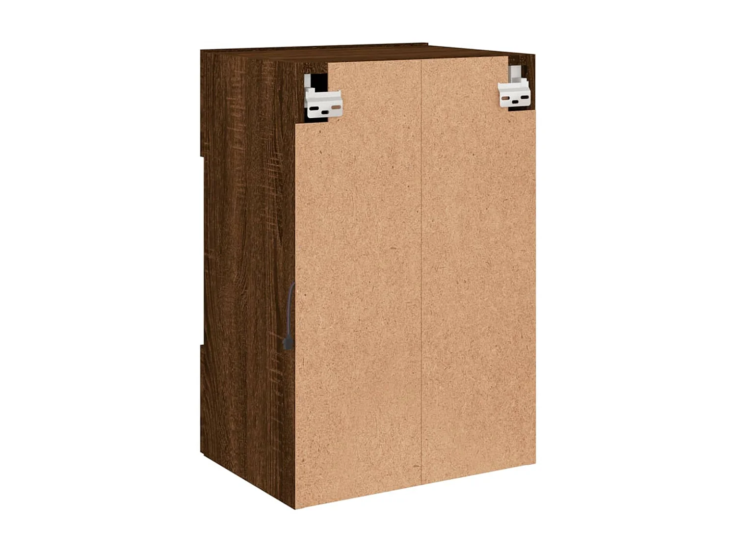 Berkfield TV Wall Cabinet with LED Lights Brown Oak 40x30x60.5 cm