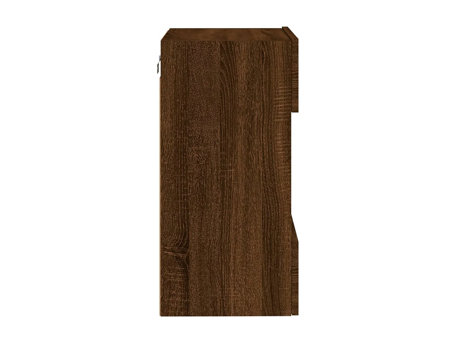 Berkfield TV Wall Cabinet with LED Lights Brown Oak 40x30x60.5 cm