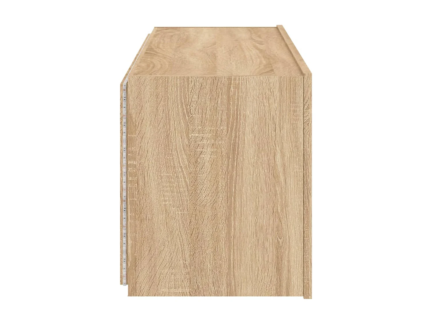 Berkfield TV Wall Cabinet with LED Lights Sonoma Oak 100x35x41 cm