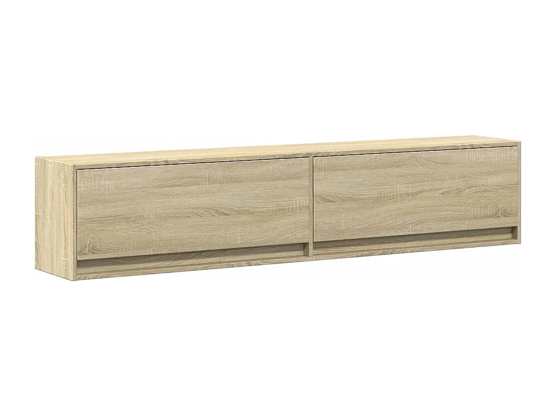 Berkfield TV Wall Cabinet with LED Sonoma Oak 180x31x38 cm