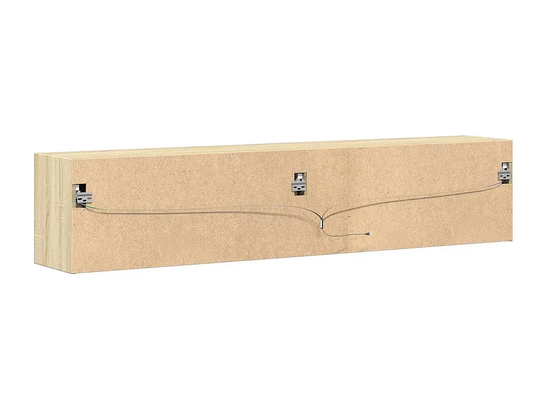 Berkfield TV Wall Cabinet with LED Sonoma Oak 180x31x38 cm