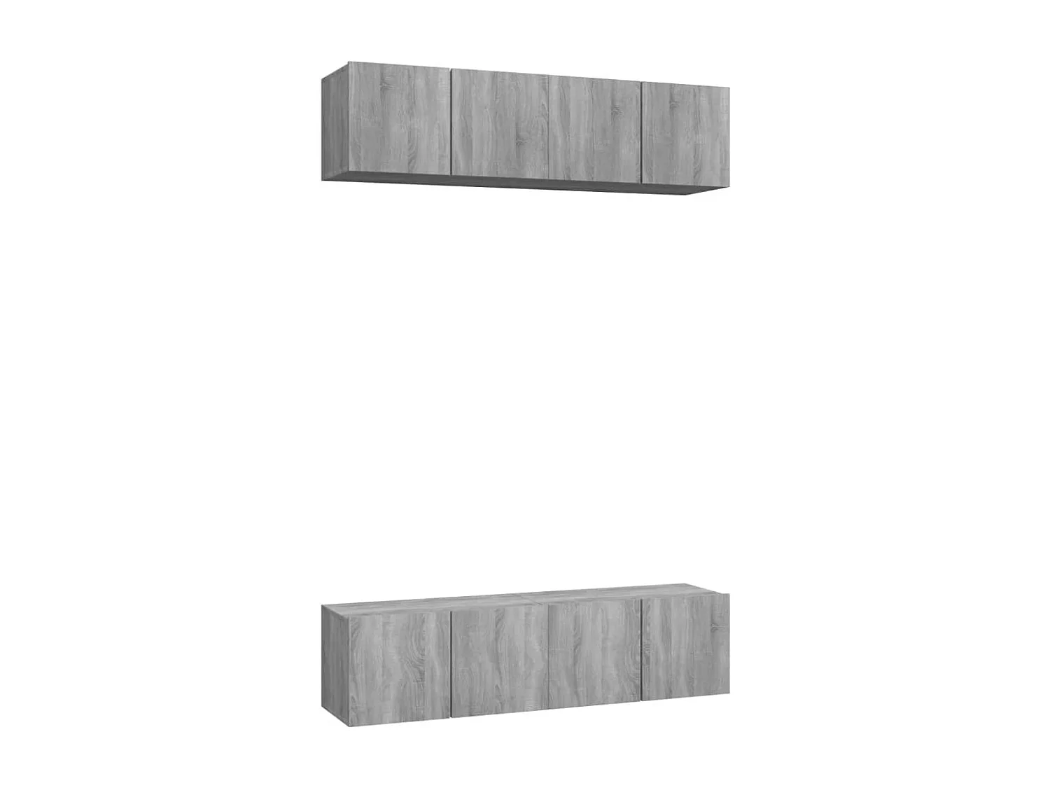 Berkfield Wall TV Cabinets 4 pcs Grey Sonoma 60x30x30 cm Engineered Wood