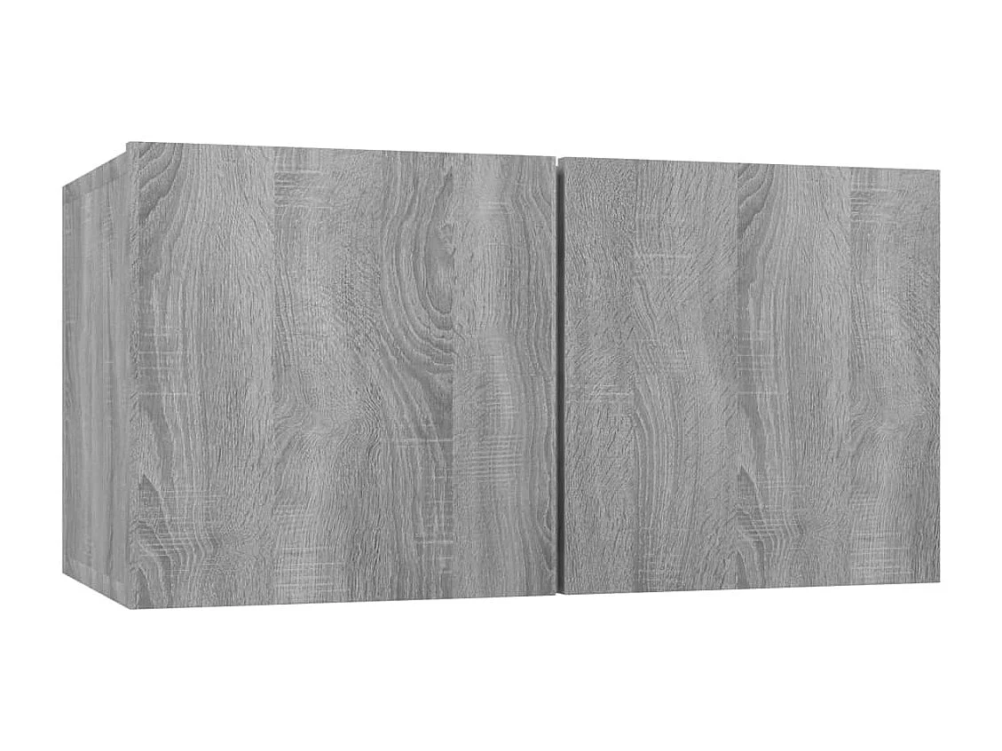 Berkfield Wall TV Cabinets 4 pcs Grey Sonoma 60x30x30 cm Engineered Wood