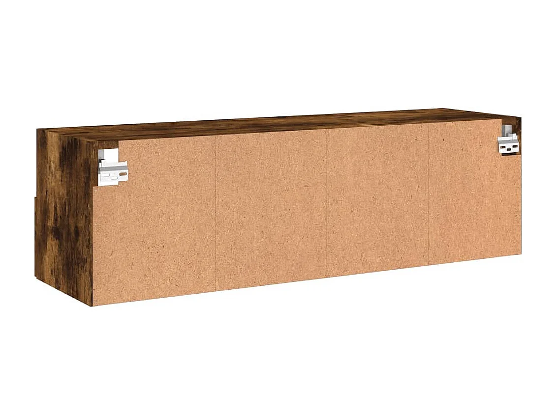 Berkfield TV Wall Cabinet Smoked Oak 100x30x30 cm Engineered Wood