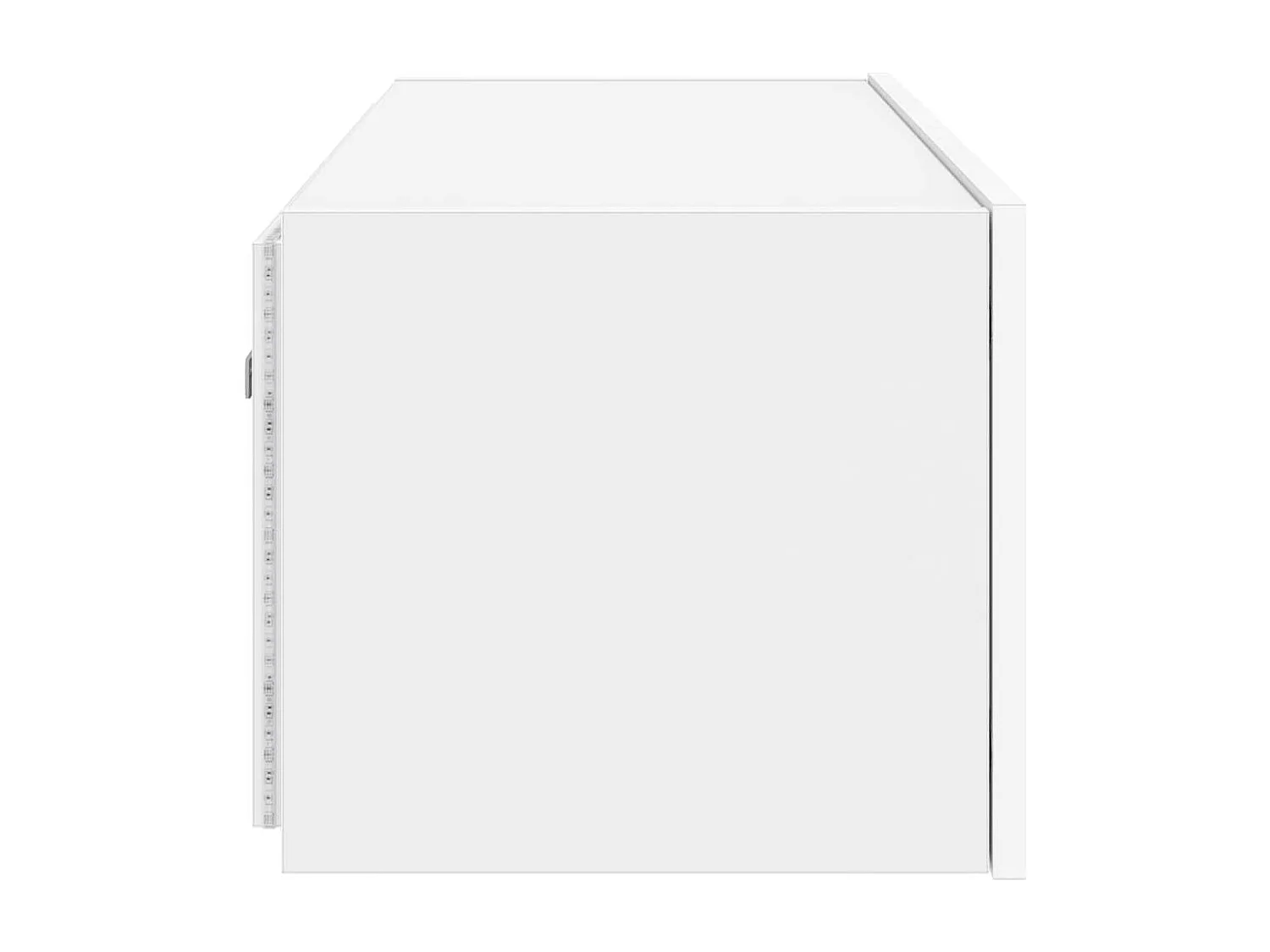 Berkfield TV Wall Cabinet with LED Lights White 80x35x31 cm