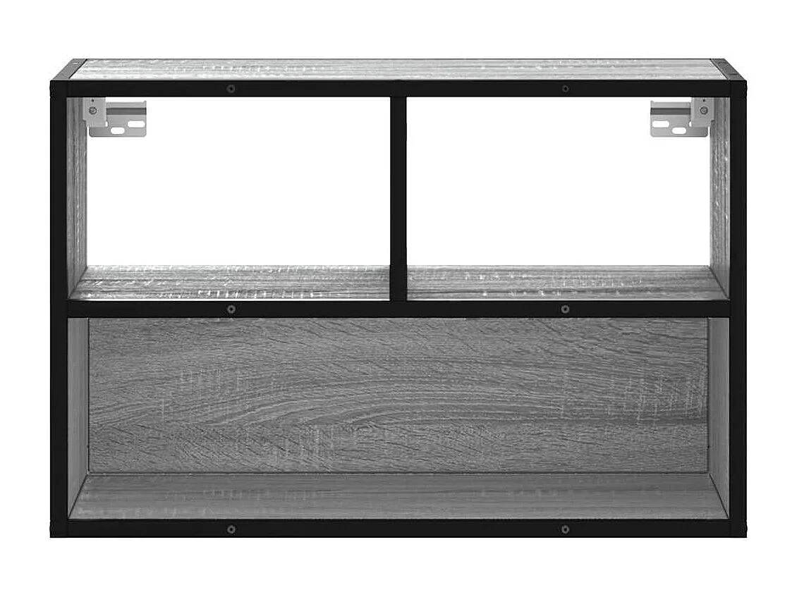 Berkfield TV Cabinet Grey Sonoma 60x31x39.5 cm Engineered Wood and Metal