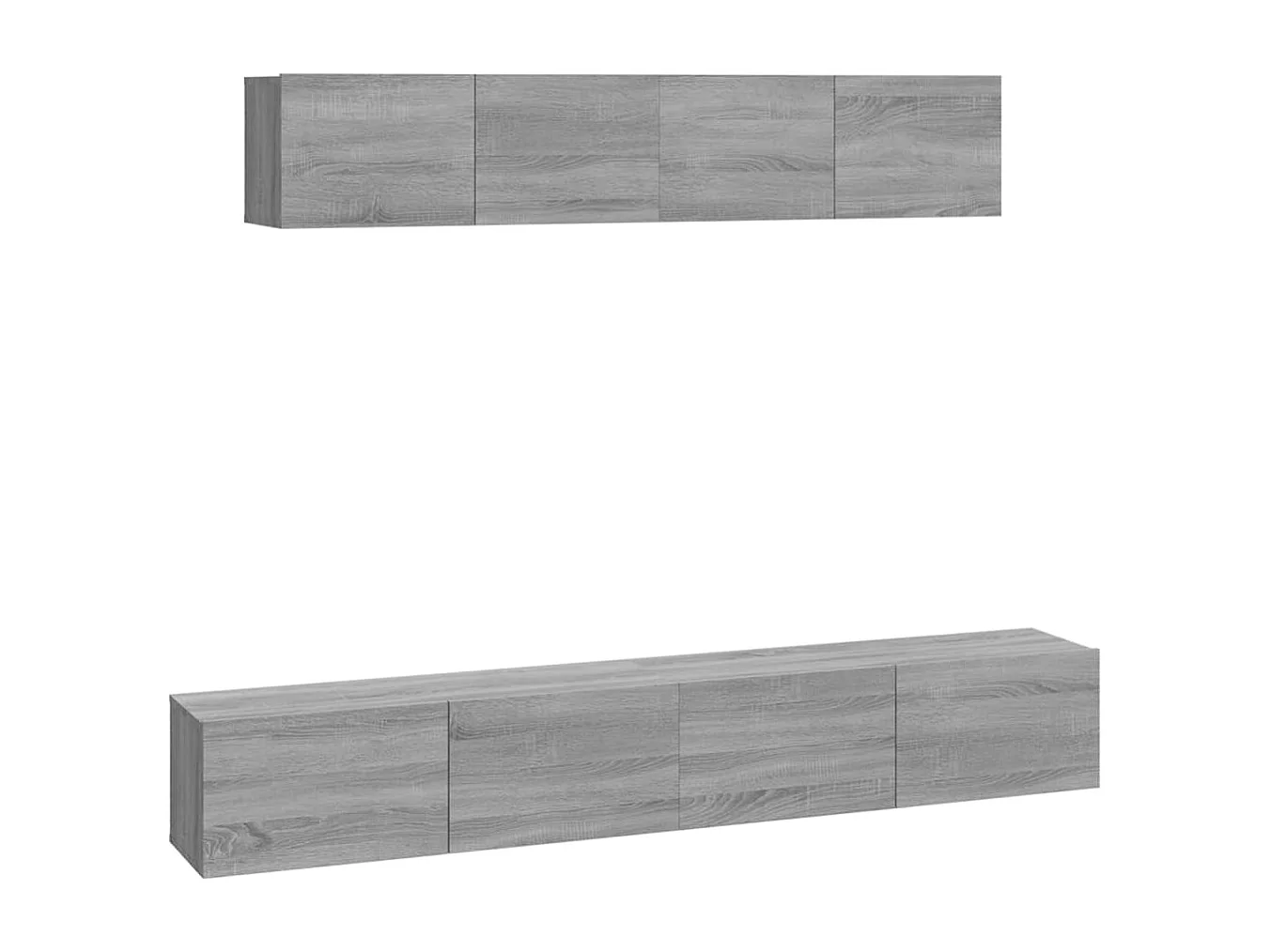 Berkfield 4 Piece TV Cabinet Set Grey Sonoma Engineered Wood