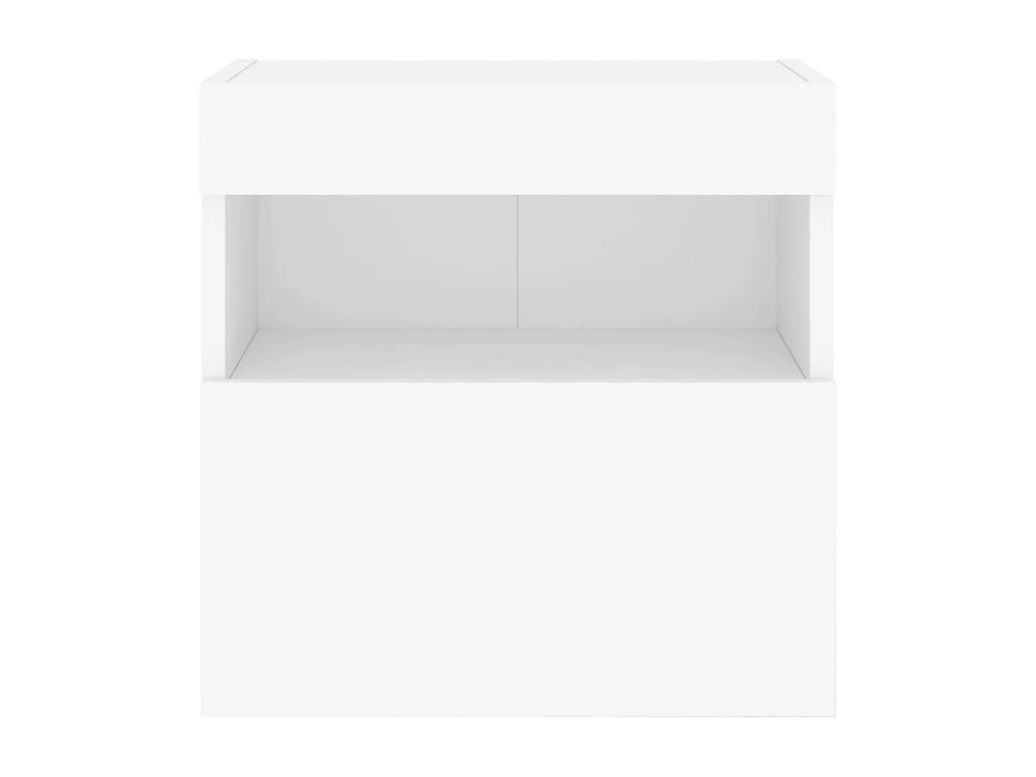 Berkfield TV Wall Cabinet with LED Lights White 40x30x40 cm