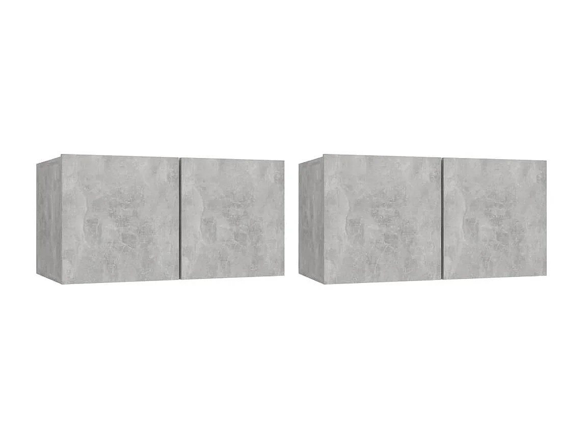 Berkfield 4 Piece TV Cabinet Set Concrete Grey Engineered Wood