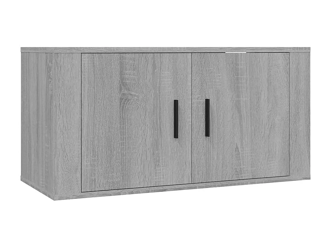Berkfield Wall Mounted TV Cabinet Grey Sonoma 80x34.5x40 cm