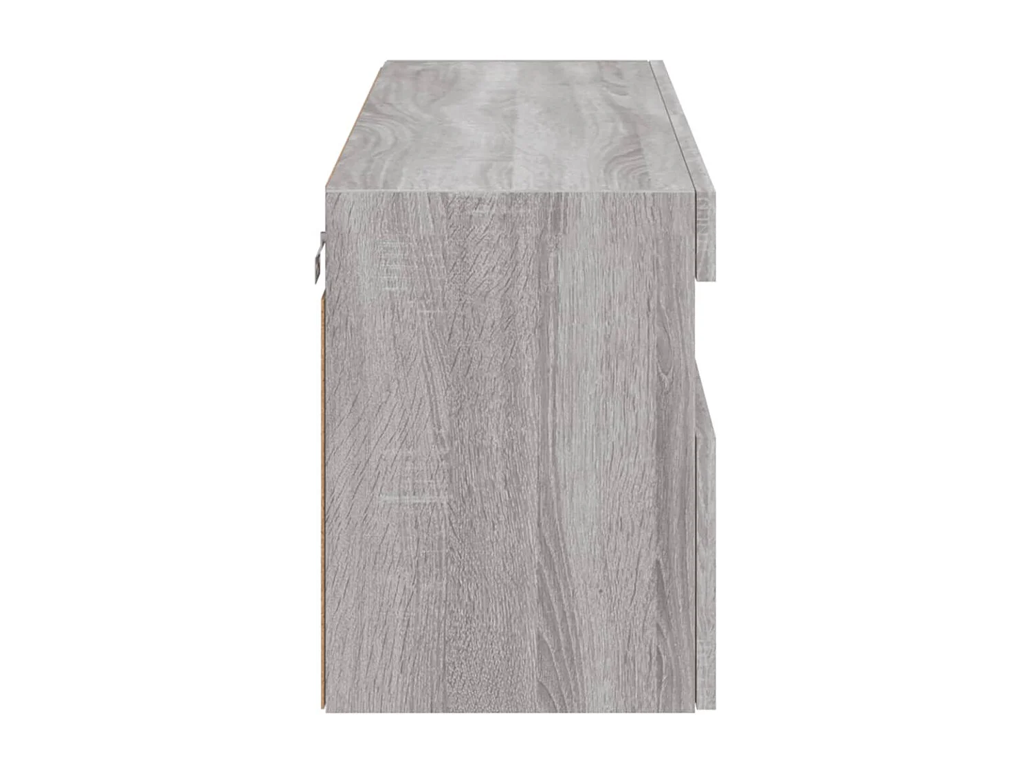 Berkfield TV Wall Cabinet with LED Lights Grey Sonoma 100x30x40 cm