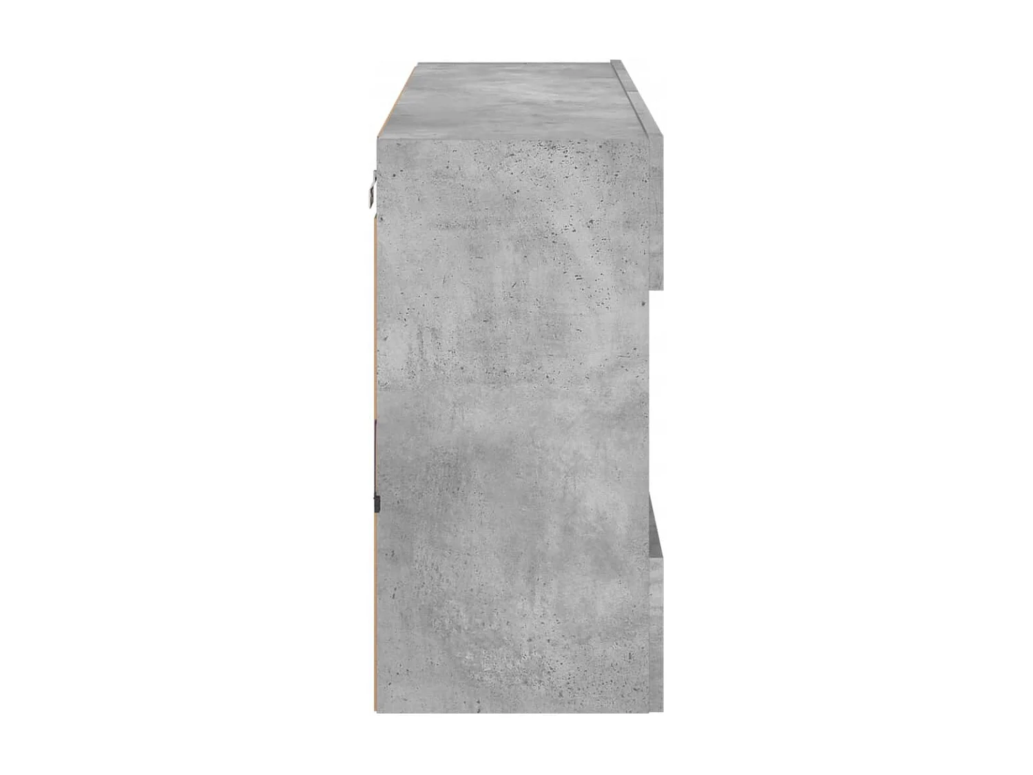 Berkfield TV Wall Cabinet with LED Lights Concrete Grey 98.5x30x60.5 cm