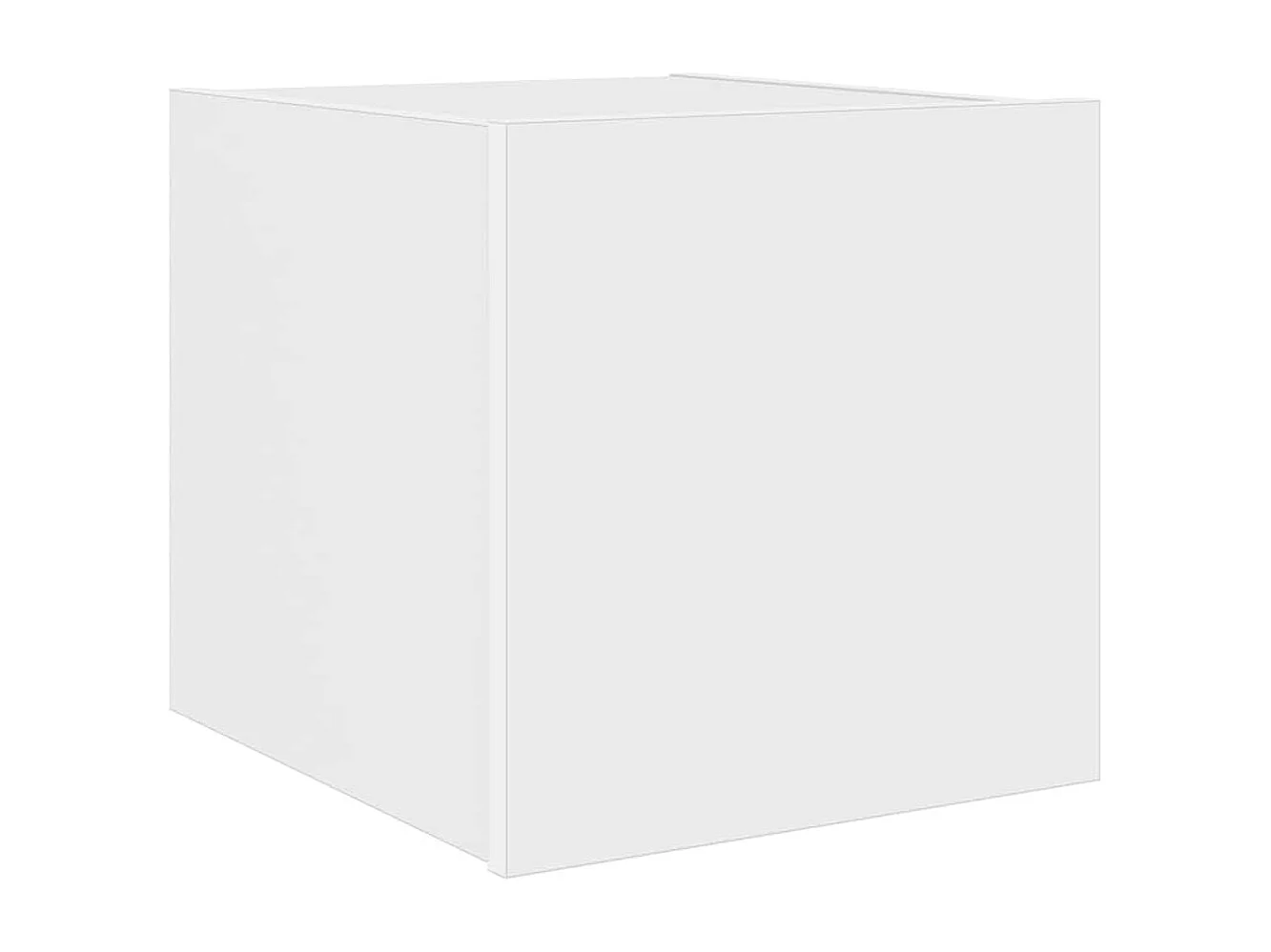 Berkfield TV Wall Cabinet with LED Lights White 30.5x35x30 cm
