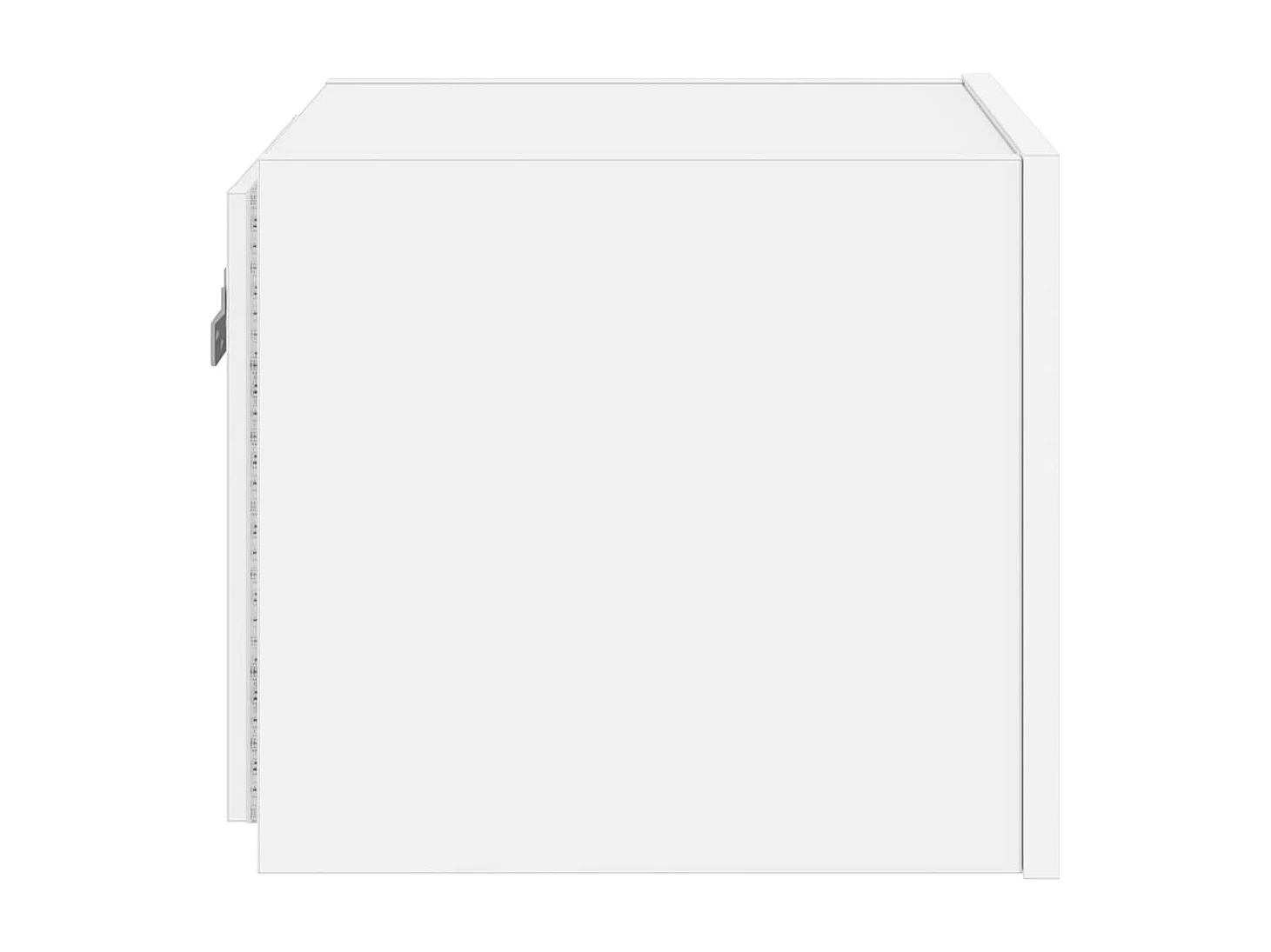 Berkfield TV Wall Cabinet with LED Lights White 30.5x35x30 cm