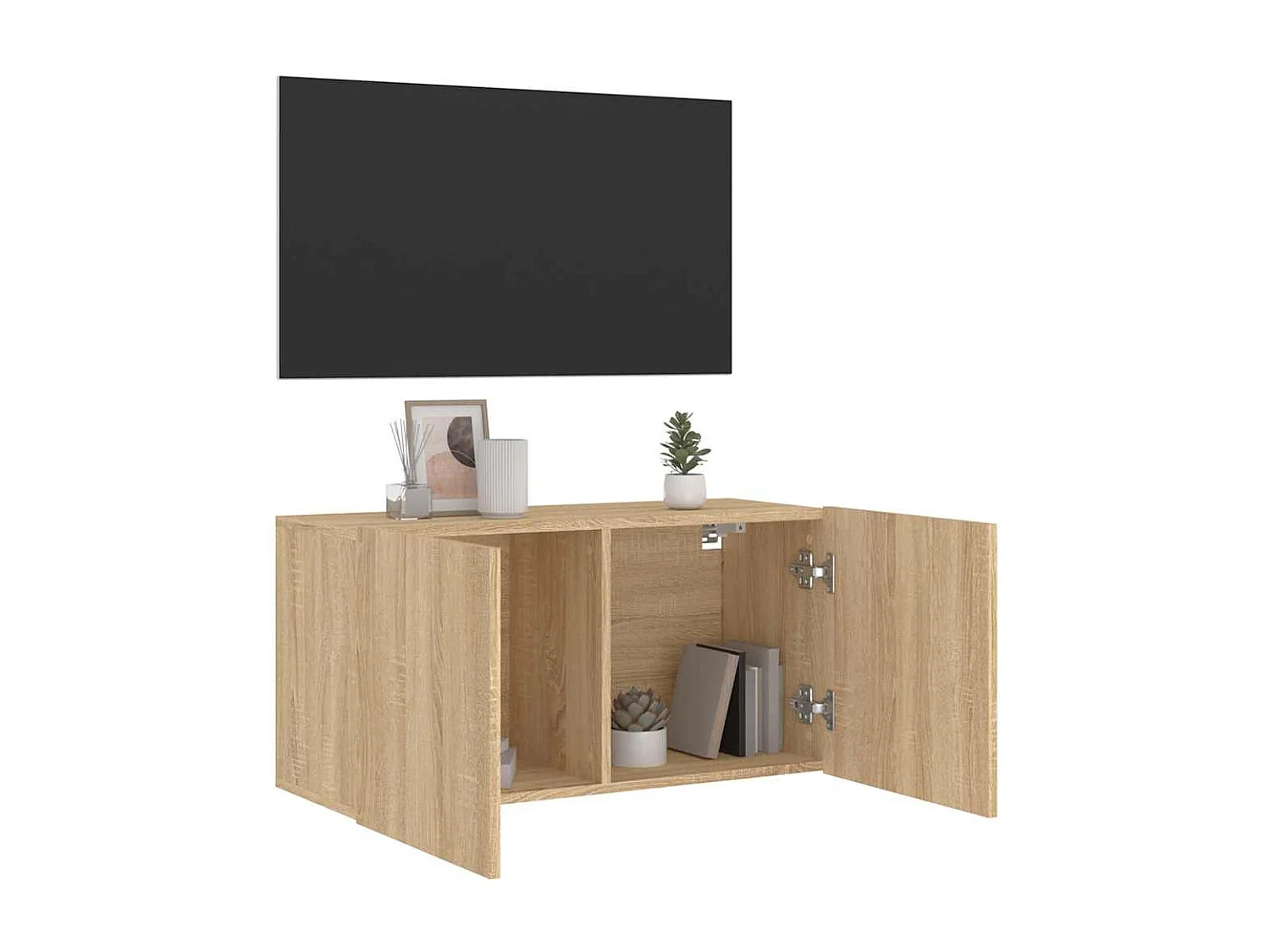 Berkfield TV Cabinet Wall-mounted Sonoma Oak 80x30x41 cm