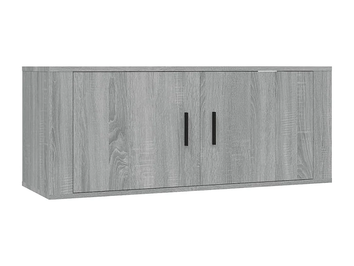 Berkfield Wall Mounted TV Cabinet Grey Sonoma 100x34.5x40 cm