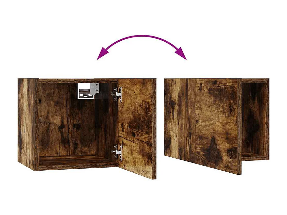 Berkfield 10 Piece TV Cabinet Set Smoked Oak Engineered Wood