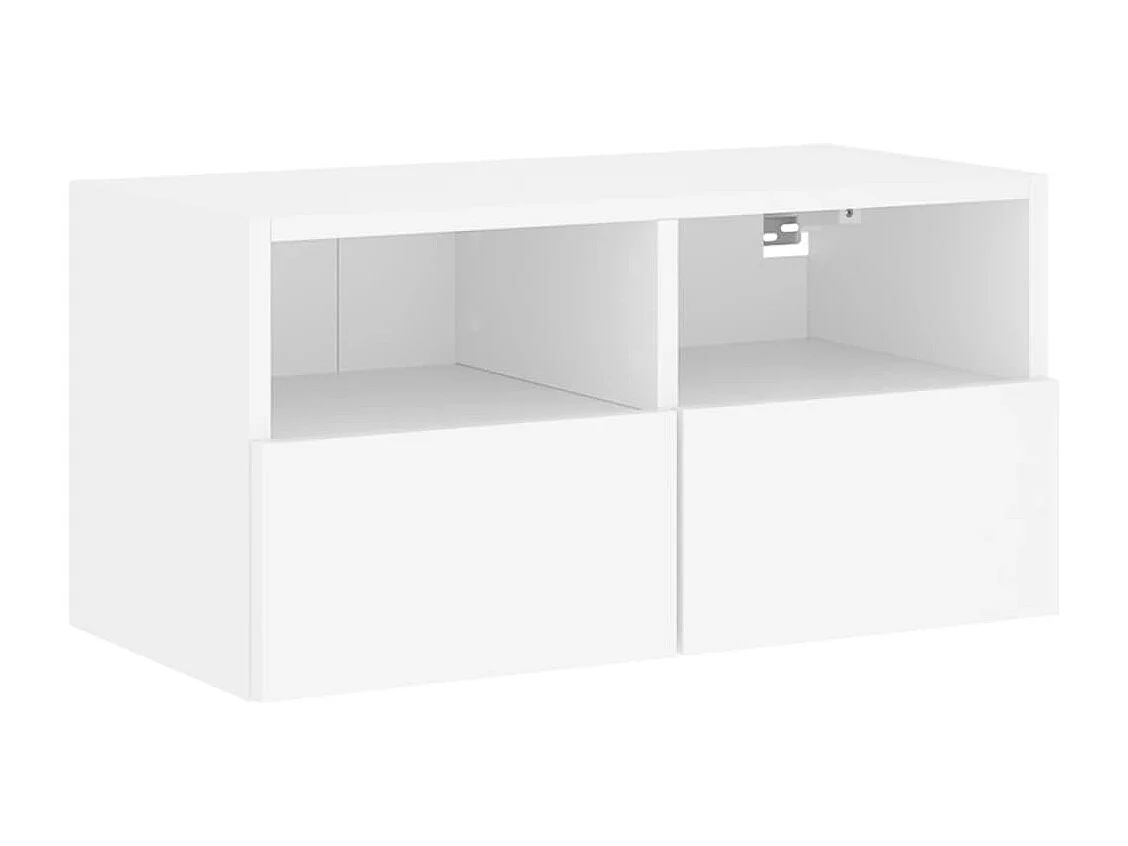 Berkfield TV Wall Cabinet White 60x30x30 cm Engineered Wood