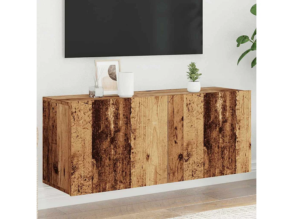 Berkfield TV Cabinet Wall-mounted Old Wood 100x30x41 cm