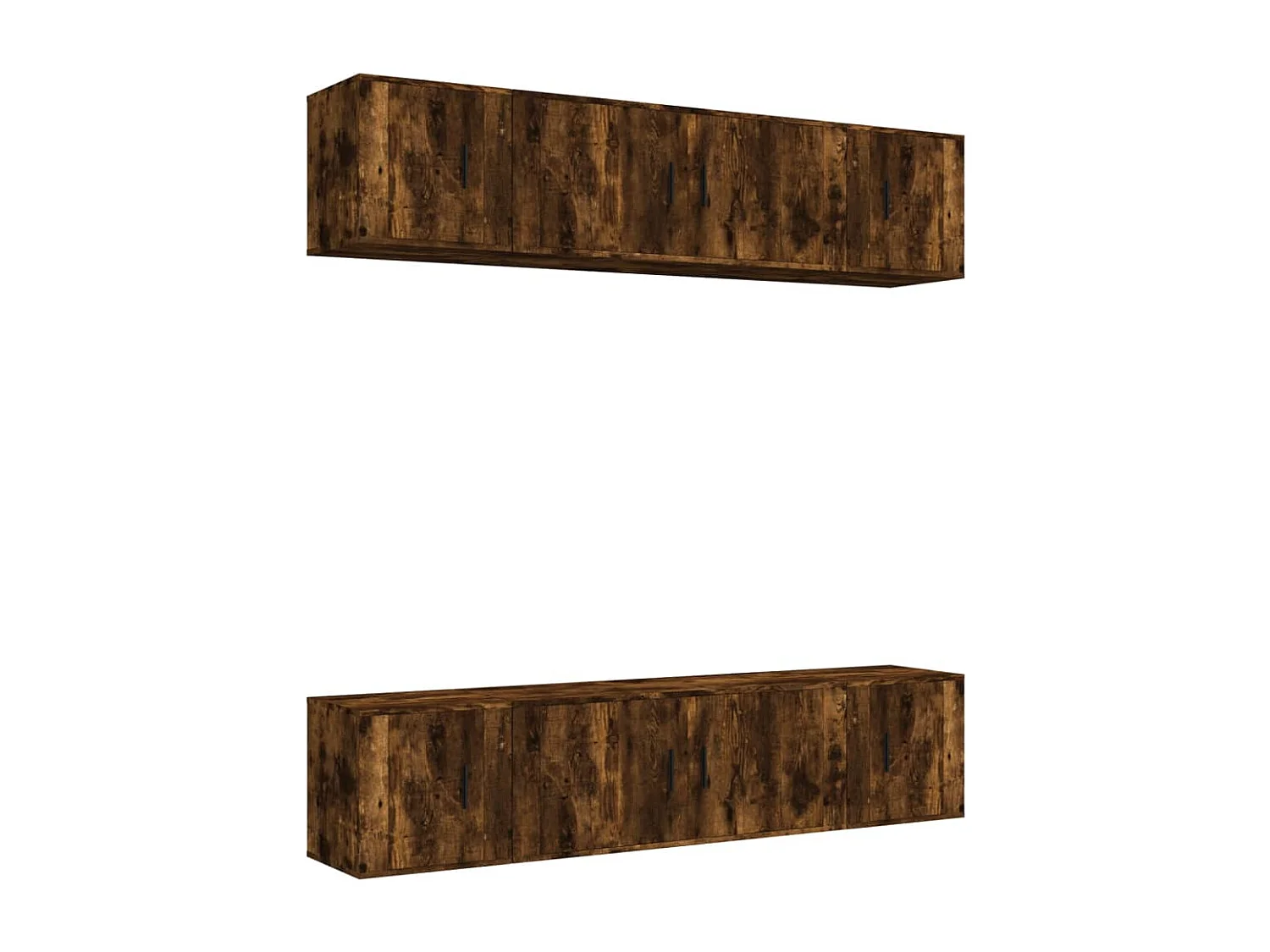 Berkfield 6 Piece TV Cabinet Set Smoked Oak Engineered Wood