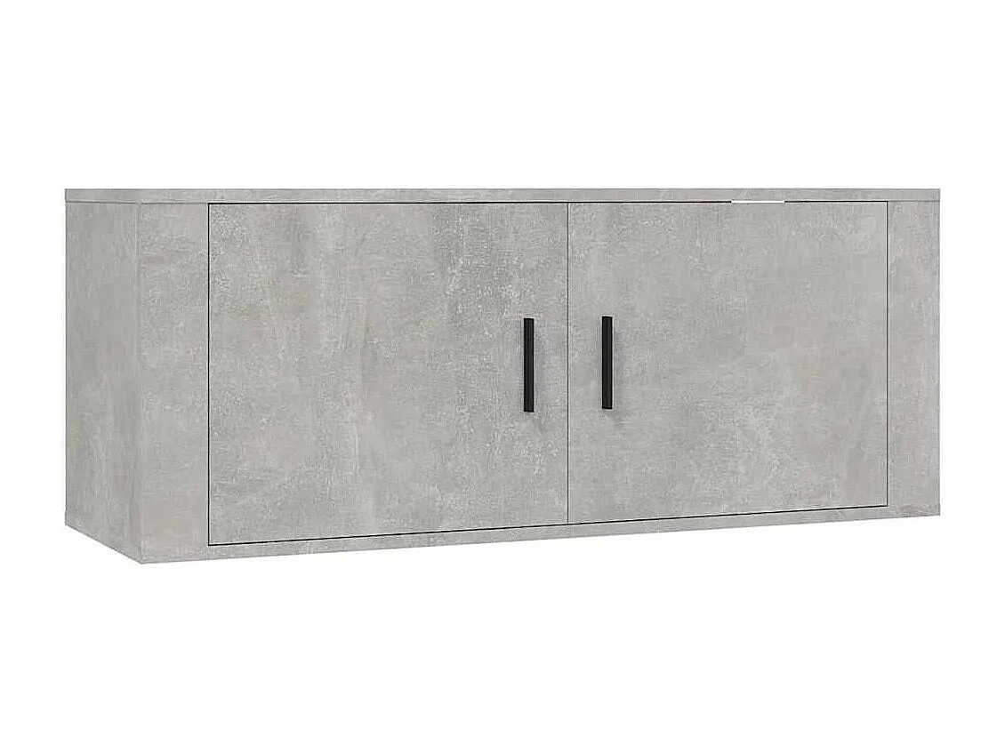 Berkfield 2 Piece TV Cabinet Set Concrete Grey Engineered Wood